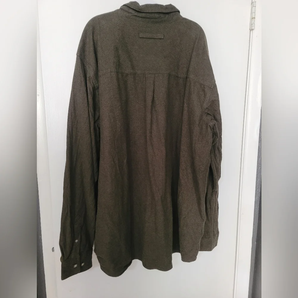 Legendary‎ Whitetails Flannel Button Down Overshirt Size XLT Green - Picture 2 of 12